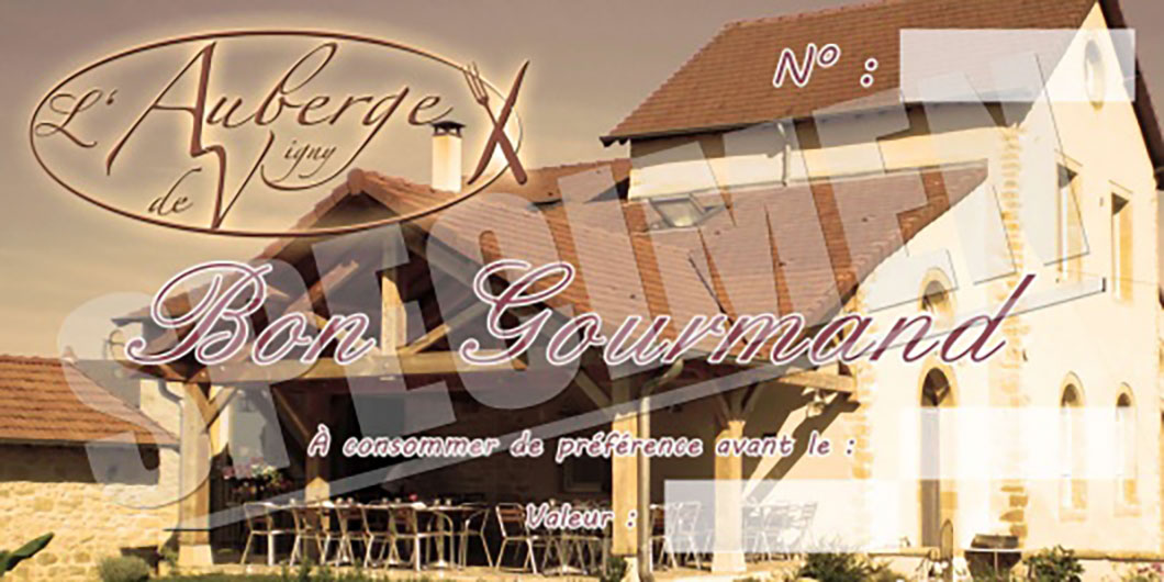 Bons gourmands (Spécimen) de l'Auberge de Vigny